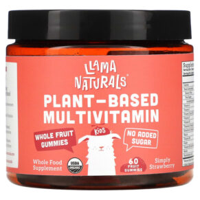 Llama Naturals Plant-Based Multivitamin Whole Fruit Simply Strawberry 60 Fruit viên 860001318616