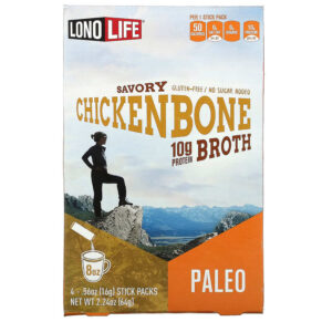 Lonolife Broth Chicken Bone Paleo 4 Stick Packs .56 oz (16 g) 857946006265