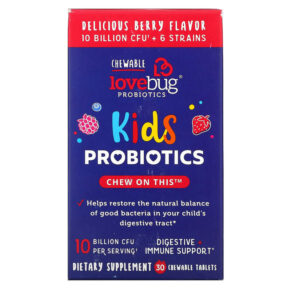 LoveBug Probiotics Kids Probiotics Delicious Berry 10 Billion CFU 30 viên 850002716245