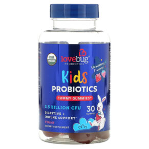 LoveBug Probiotics Kids Probiotics Tummy Strawberry 2.5 Billion CFU 30 viên 850002716511