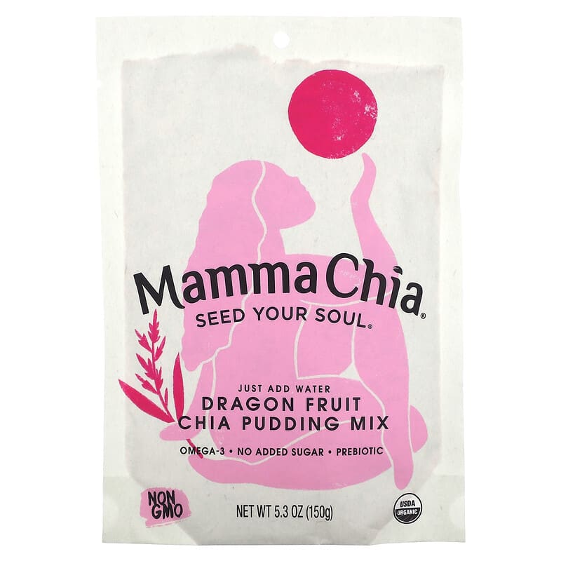 Mamma Chia Chia Pudding Mix Dragon Fruit 5.3 oz (150 g) 856516005875