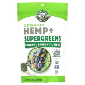 Manitoba Harvest Organic Hemp+ Supergreens 7.5 oz (213 g) 697658410871