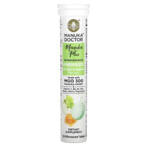 Manuka Doctor Manuka Plus Effervescents Energize Grape & Apple 20 Effervescent viên 810057720819