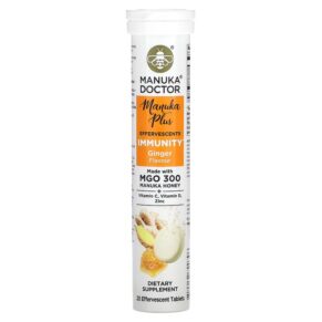 Manuka Doctor Manuka Plus Effervescents Immunity Ginger 20 Effervescent viên 810057720796