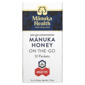 Manuka Health Manuka Honey On-The-Go MGO 115+ 12 gói 0.176 oz (5 g) 895015002275