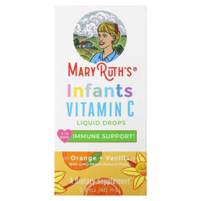 MaryRuth Organics Infants Vitamin C Liquid Drops 0-12 Months Orange + Vanilla 2 fl oz (60 ml) 850018471329