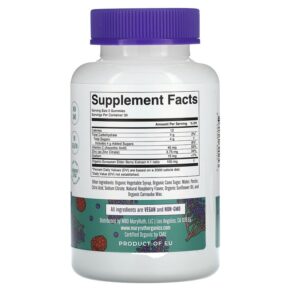 MaryRuth Organics Organic Kids Immunity Gummies with Elderberry Vitamin C and Zinc Mixed Berry 60 Gummies 810104620253