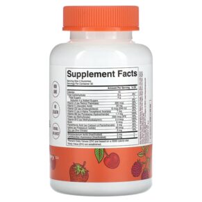 MaryRuth Organics Organic Kids Multivitamin & Postbiotics Gummies Mixed Berry & Cherry 60 Gummies 810104620314