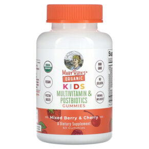 MaryRuth Organics Organic Kids Multivitamin & Postbiotics Mixed Berry & Cherry 60 viên 810104620314