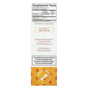MaryRuth Organics Organic Toddler Vitamin D3 + K2 Liquid Drops 1-3 Years Unflavored 1 fl oz (30 ml) 850018471404