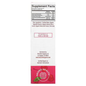 MaryRuth Organics Vegan B Complex Liquid Drops Tart Cherry 1 fl oz (30 ml) 856645008136