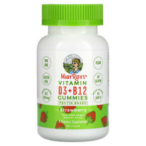 MaryRuth Organics Vitamin D3 + B12 Pectin Based Strawberry 60 viên 861212000383