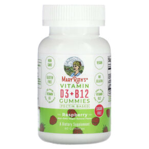 MaryRuth Organics Vitamin D3 + B12 Raspberry 60 viên 856645008112