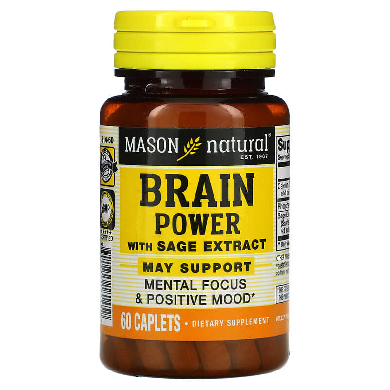 Mason Natural Brain Power with Sage Extract 60 Caplets 1 Mason Natural Brain Power + Sage Extract 60 viên 311845181459