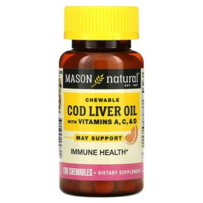 Mason Natural Cod Liver Oil + Vitamins A C & D Orange 100 viên 311845136312