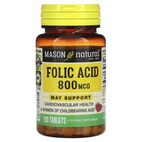 Mason Natural Folic Acid 800 mcg 100 viên 311845067616
