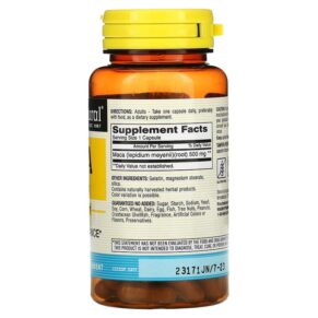 Mason Natural Maca 500 mg 60 Capsules 311845125453