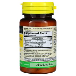 Mason Natural Vitamin B6 100 mg 100 Tablets 311845057112