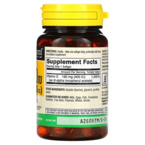 Mason Natural Vitamin E 180 mg (400 IU) 100 Softgels 311845050519