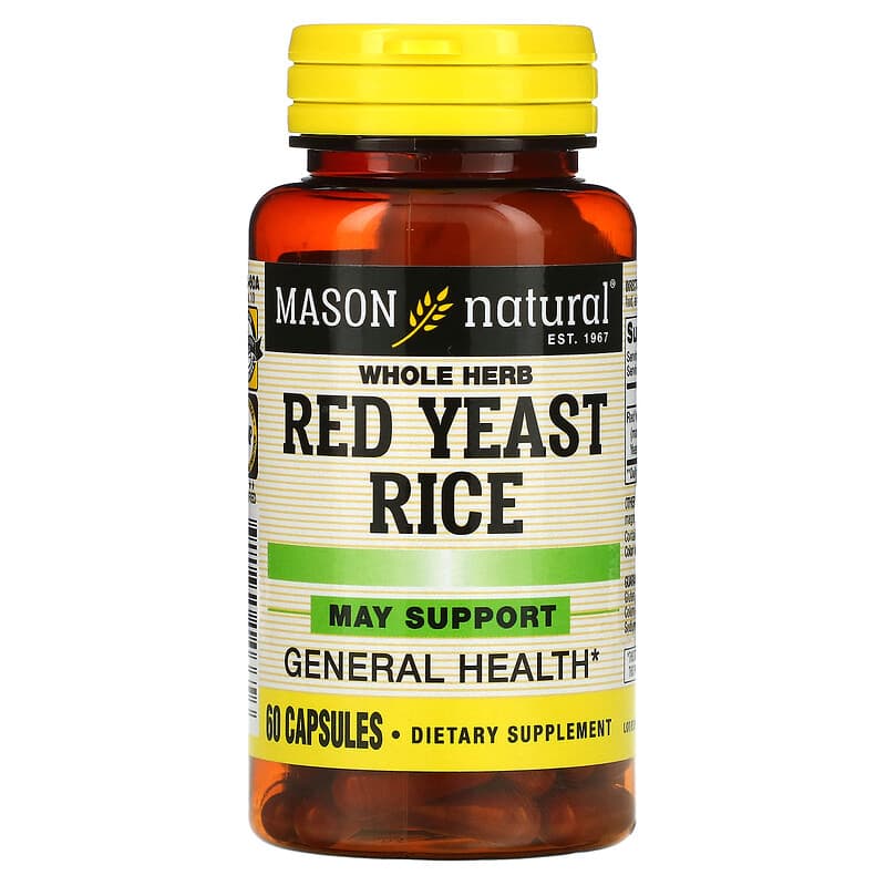 Mason Natural Whole Herb Red Yeast Rice 60 Capsules 1 Mason Natural Whole Herb Red Yeast Rice 60 viên 311845146656