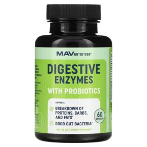 MAV Nutrition Digestive Enzymes + Powerful Probiotic Strains 60 viên 850018273039