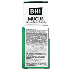 MediNatura BHI Mucus Relief 100 Tablets 787647100088