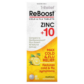 MediNatura T-Relief ReBoost Zinc +10 Cold & Flu 60 viên 787647201518