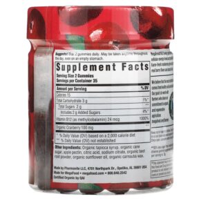 MegaFood B12 Energy Cranberry 70 Gummies 051494104095