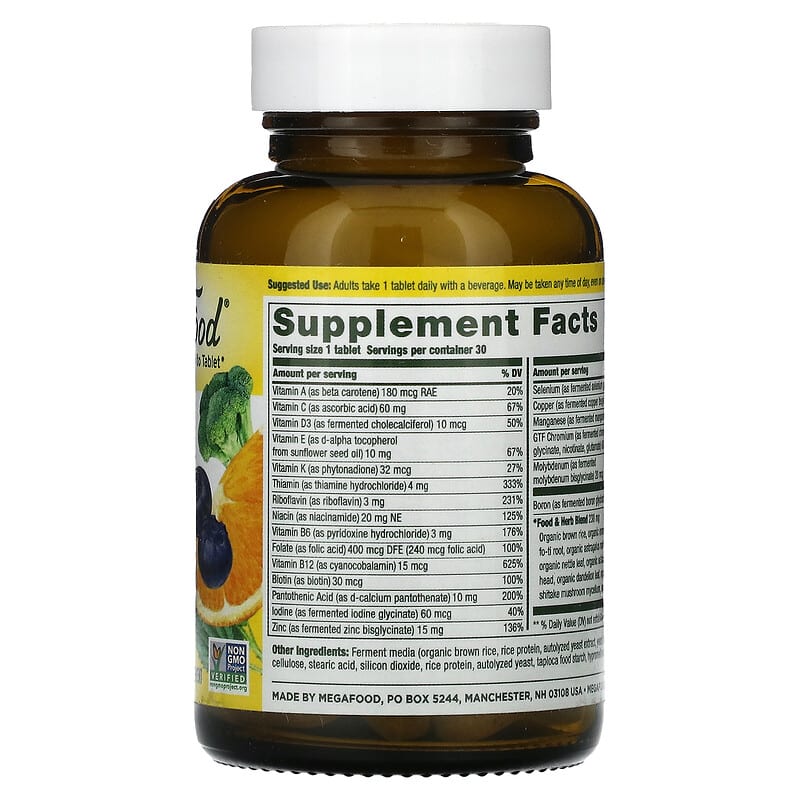 MegaFood Men’s One Daily MultiVitamin 30 Tablets 2 MegaFood Men’s One Daily MultiVitamin 30 Tablets 051494101063