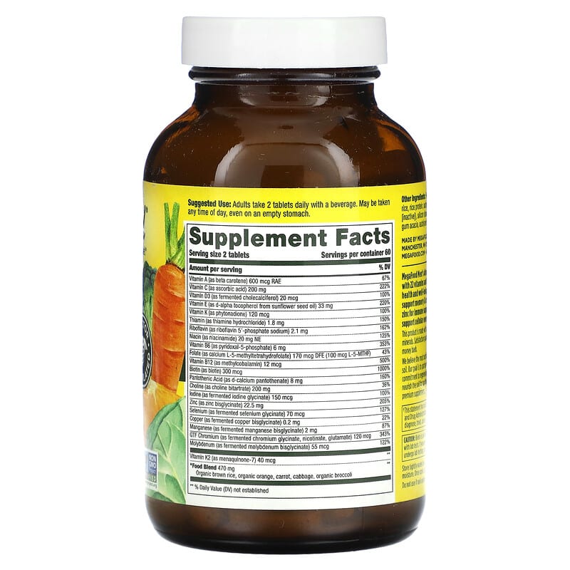 MegaFood Multi for Men 120 Tablets 8 Thành phần vi chất MegaFood Multi cho Nam 120 viên 051494103203