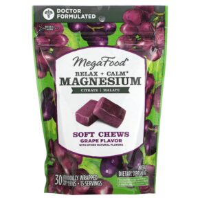 MegaFood Relax + Calm Magnesium Grape 30 Individually Wrapped viên 051494103999