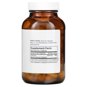 Metabolic Maintenance Di-Calcium Malate 250 mg 120 Capsules 838287004035