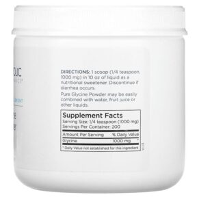 Metabolic Maintenance Glycine Powder 7 oz (200 g) 838287001201