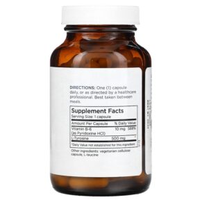 Metabolic Maintenance L-Tyrosine 500 mg 100 Capsules 838287001485