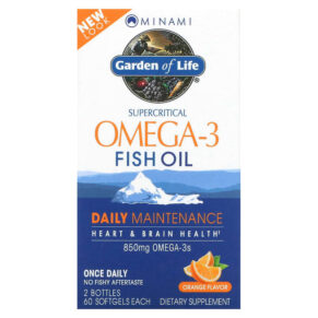 Minami Nutrition Supercritical Omega-3 Fish Oil Orange 850 mg 2 Bottles 60 viên 5425018611058