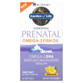 Minami Nutrition Supercritical Prenatal Omega-3 Fish Oil Lemon 60 viên 5425018610044