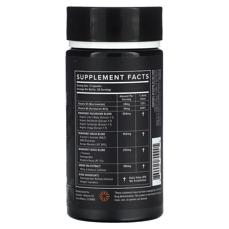 Mindhoney Dose Adaptogenic Nootropic 60 Capsules 8 Thành phần vi chất Mindhoney Dose Adaptogenic Nootropic 60 viên 860005809905