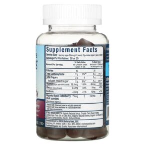 Mommy's Bliss Kids Organic Immunity With Zinc & Vitamin C 2 Yrs+ Berry 60 Gummies 679234071423
