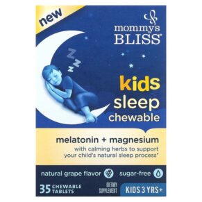 Mommy's Bliss Kids Sleep Melatonin + Magnesium Kids 3 Yrs+ Natural Grape 35 viên 679234071843