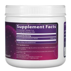 MRM Nutrition MSM Crystals 1.000 mg 7.05 oz (200 g) 609492220028