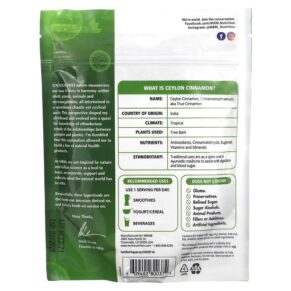 MRM Nutrition Organic Ceylon Cinnamon Powder 4 oz (113 g) 609492800374