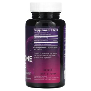 MRM Nutrition Reduced Glutathione 500 mg 60 Vegan Capsules 609492850089