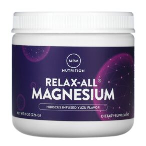 MRM Nutrition Relax-All Magnesium Hibiscus Infused Yuzu 8 oz (226 g) 609492300522