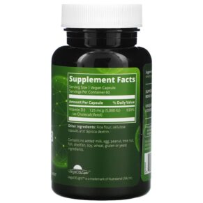 MRM Nutrition Vegan Vitamin D3 5.000 IU 60 Vegan Capsules 609492231062