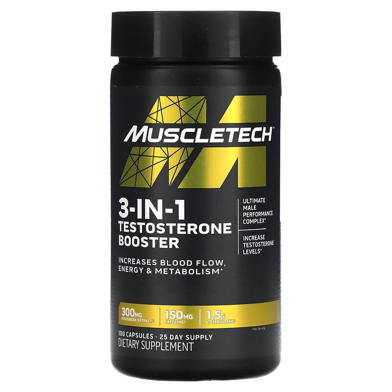 MuscleTech 3-in-1 Testosterone Booster 100 viên 631656610543