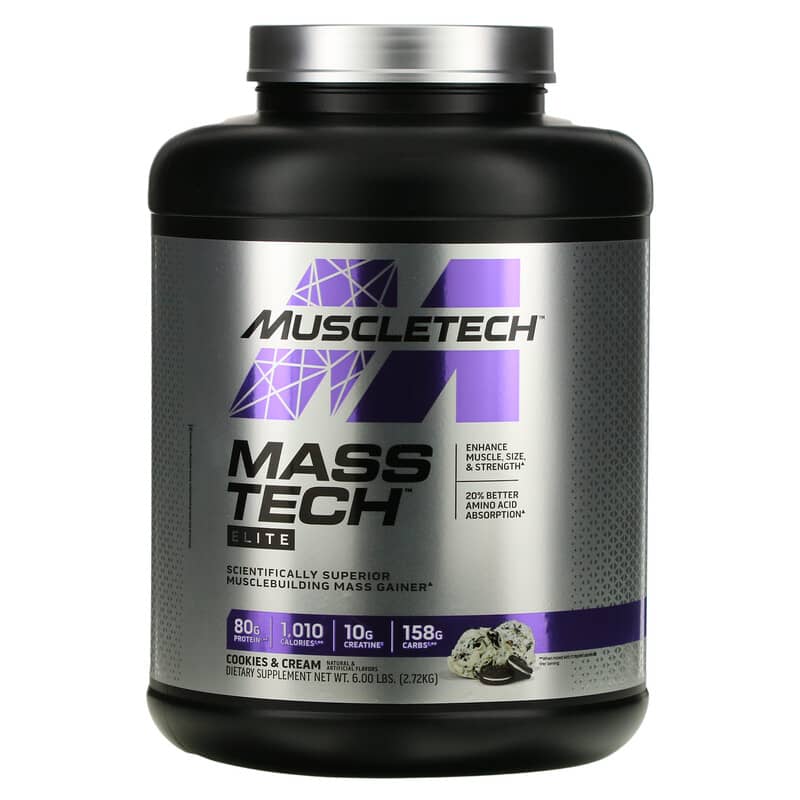 MuscleTech Mass Tech Elite Cookies & Cream 6 lbs (2.72 kg) 1 MuscleTech Mass Tech Elite Cookies & Cream 6 lbs (2.72 kg) 631656716887