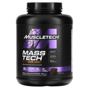 MuscleTech Mass Tech Extreme 2000 Triple Chocolate Brownie 6 lbs (2.72 kg) 631656716962