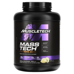 MuscleTech Mass Tech Extreme 2000 Vanilla Milkshake 6 lbs (2.72 kg) 631656716979