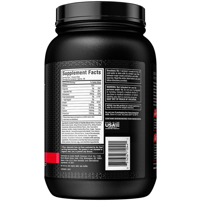 MuscleTech Nitro Tech 100% Whey Gold Cookies and Cream 2 lbs (907 g) 8 Thành phần vi chất MuscleTech Nitro Tech 100% Whey Gold Cookies & Cream 2 lbs (907 g) 631656710441
