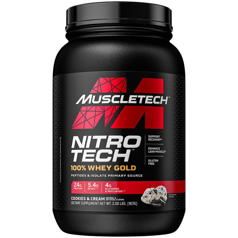 MuscleTech Nitro Tech 100% Whey Gold Cookies and Cream 2 lbs (907 g) 1 MuscleTech Nitro Tech 100% Whey Gold Cookies & Cream 2 lbs (907 g) 631656710441